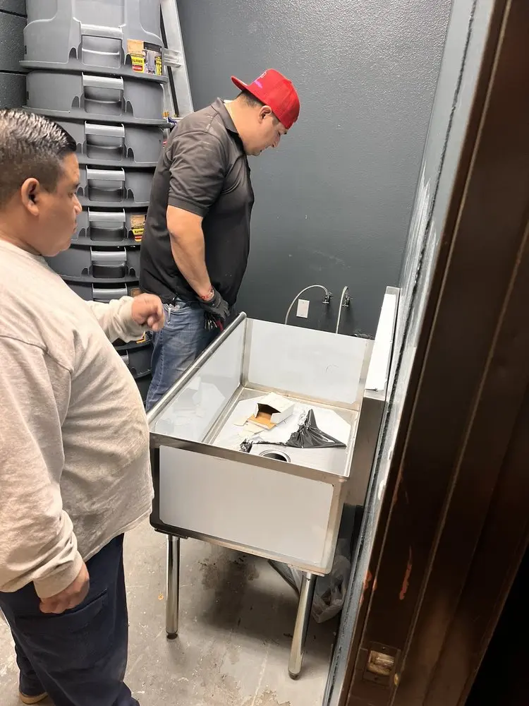 Commercial plumbing and sink installation in North Star